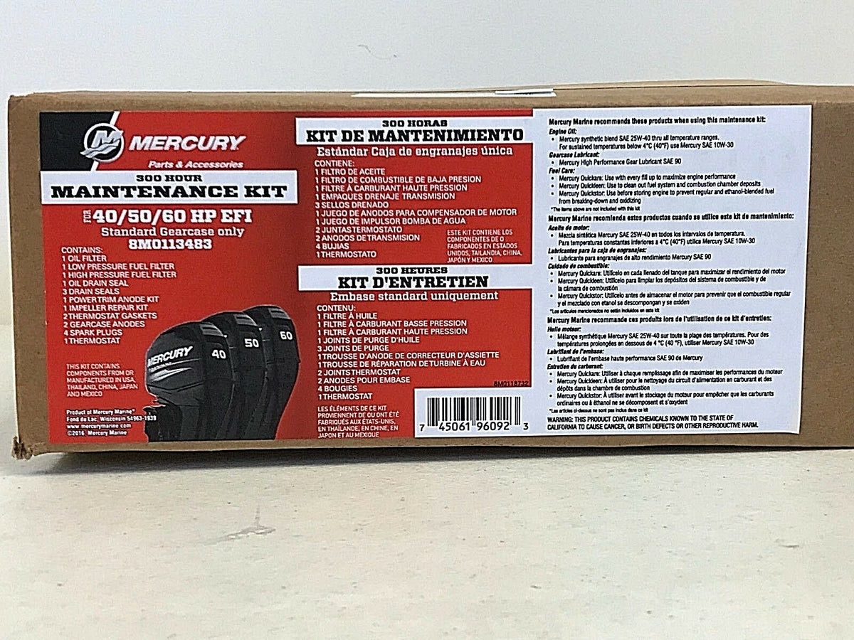 *8M0113483 MERCURY MARINE 300 HR SERVICE KIT FOR 40/50/60 HP EFI/390C -Modern Boat Sales & Service