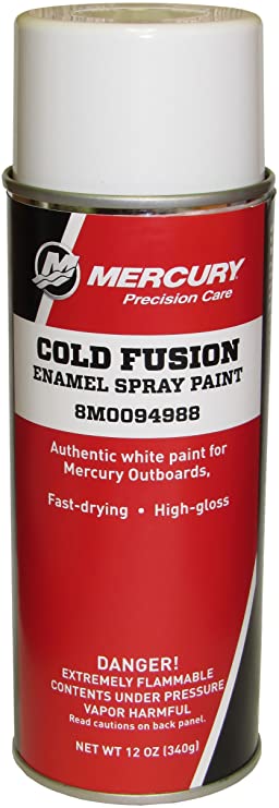 8M0094988 MERCURY MARINE COLD FUSION ENAMEL SPRAY PAINT WHITE 12 OZ / 430C -Modern Boat Sales & Service