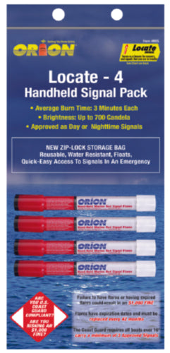 191-865 ORION SAFETY Locator-4 Red Handheld Flares / 95C