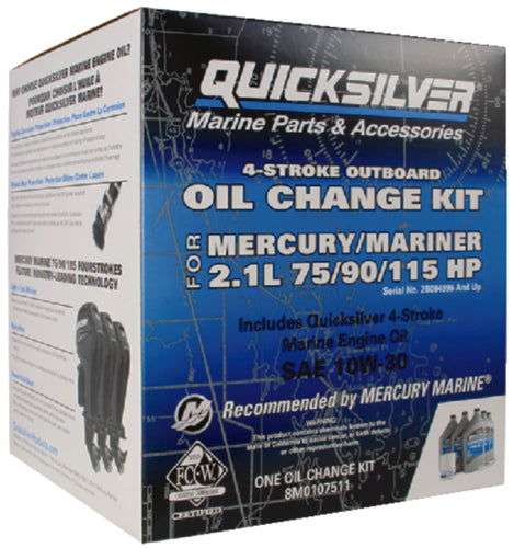 8M0107511 Quicksilver Mercury Marine 4 Stroke Marine Oil change Kit/390D / BGD -Modern Boat Sales & Service