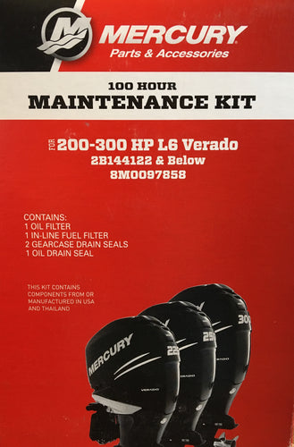 #8M0097858 100 Hr Maintenance Kit Mercury Marine Outboard Engine Verado / 385D