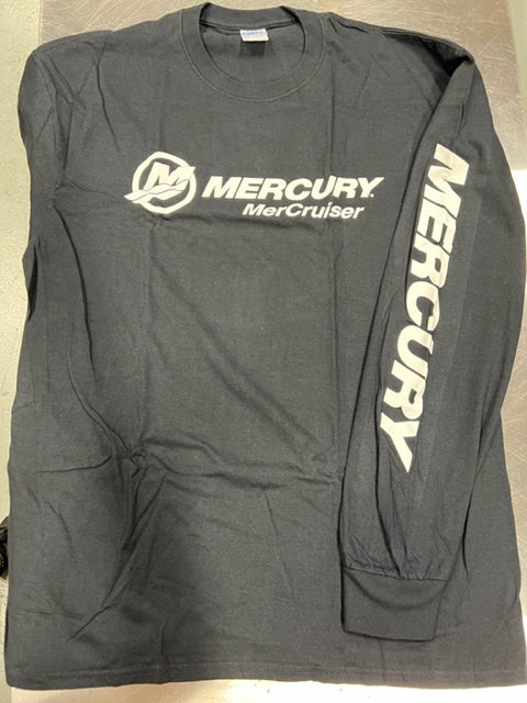 * MERC780 Mercury Long Sleeve Tee/XLarge/Black/Mercury Shirt -Modern Boat Sales & Service