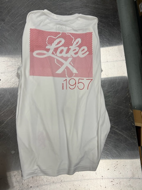 * MERC779 Long Sleeve Tee/M/WhiteRed Lake X/Mercury Shirt -Modern Boat Sales & Service