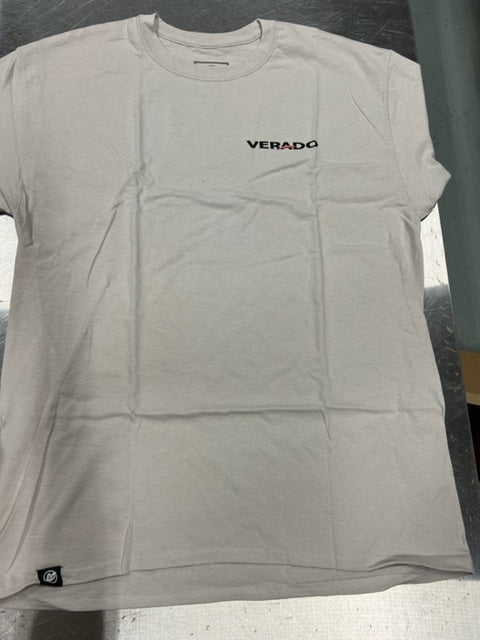 * MERC1297 Men Verado Short Sleeve Tee/Large Gray/Mercury Shirt 325A -Modern Boat Sales & Service