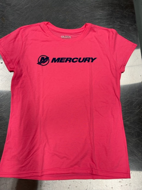 * Hot Pink Women's Short Sleeve Tee/Small/Mercury Shirt -Modern Boat Sales & Service