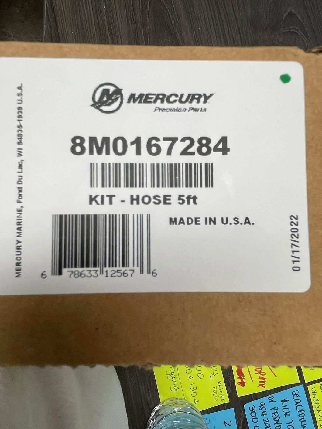* 8M0167284 Mercury Marine Outboard Helm to Cylinder Steering Hose kit 5ft -Modern Boat Sales & Service