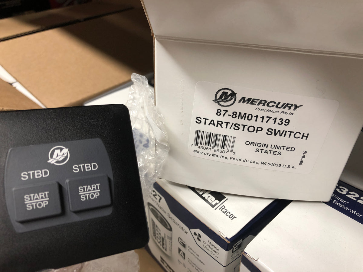 * 8M0117139 Mercury Marine Outboard Start/Stop Switch STBD Quad /225B -Modern Boat Sales & Service