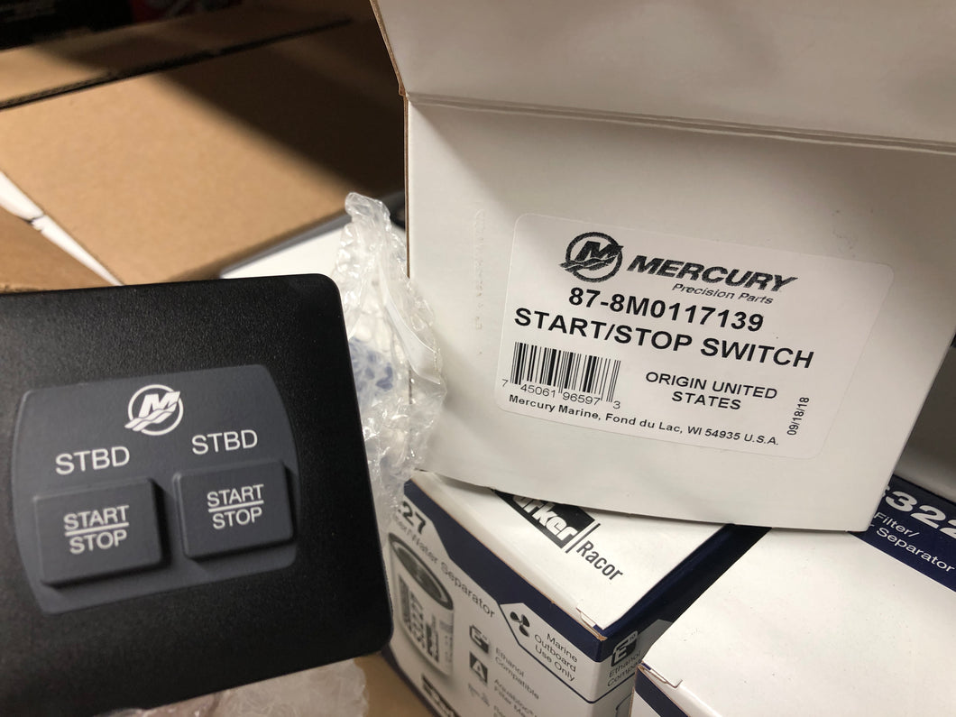* 8M0117139 Mercury Marine Outboard Start/Stop Switch STBD Quad /225B -Modern Boat Sales & Service