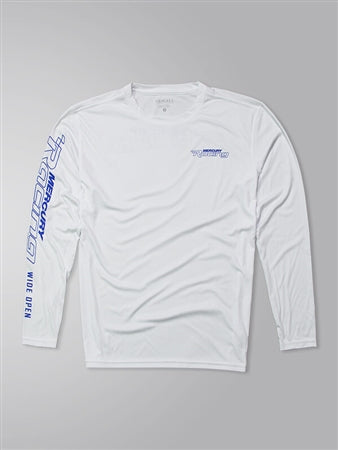* 603822 Offshore LS Protector Tee/Large White/Mercury Shirt/325G -Modern Boat Sales & Service
