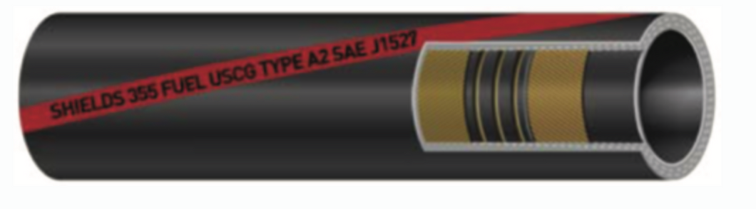 3551125 Shields Marine Type A2 Series 355 Fuel Fill Hose 1.5