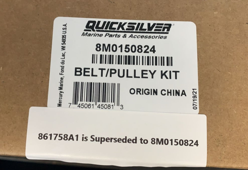* 8M0150824 Mercury Marine Quicksilver Belt/Pulley KIT SS861758A1/175C -Modern Boat Sales & Service