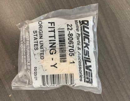 * 8067051 Mercury Marine Quicksilver FITTING - Y/Drawer #325 -Modern Boat Sales & Service