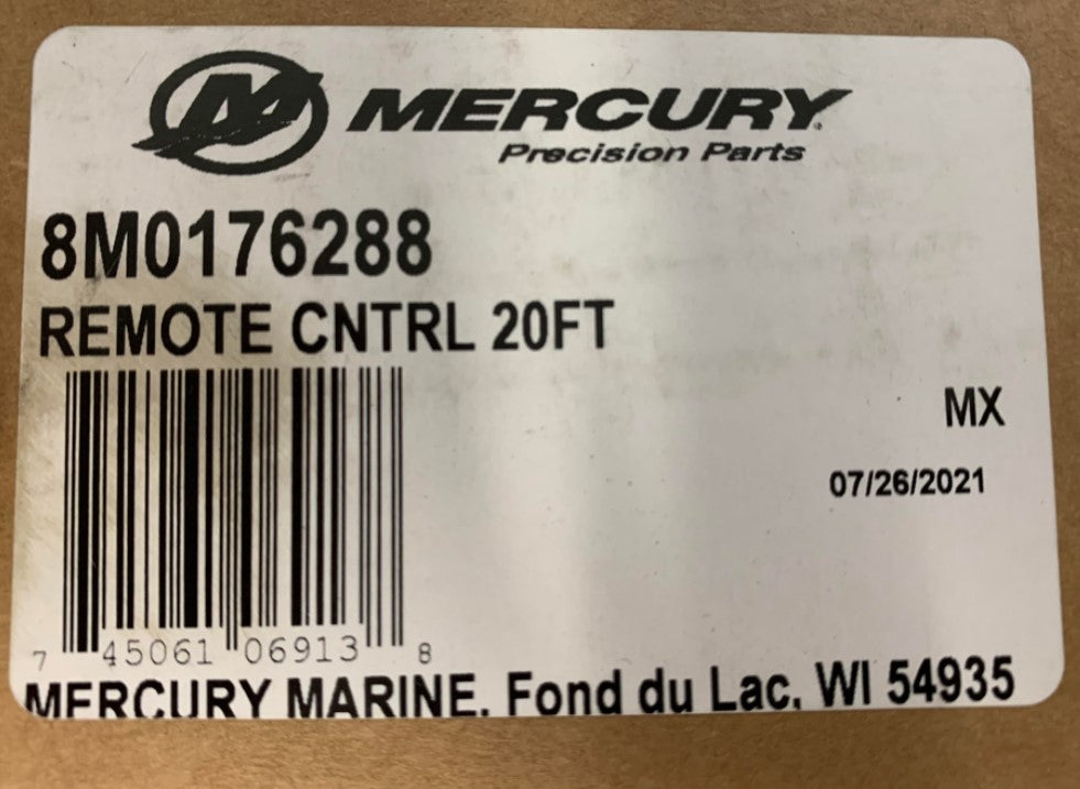 8M0176288 Mercury Marine Quicksilver Remote Control 20FT /160E