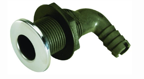 18561 Seachoice 90 Degree Stainless Steel Covered Thru-Hull