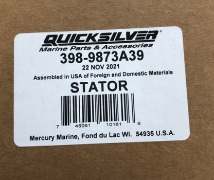 9873A39 Mercury Marine Quicksilver STATOR/ 215B -Modern Boat Sales & Service