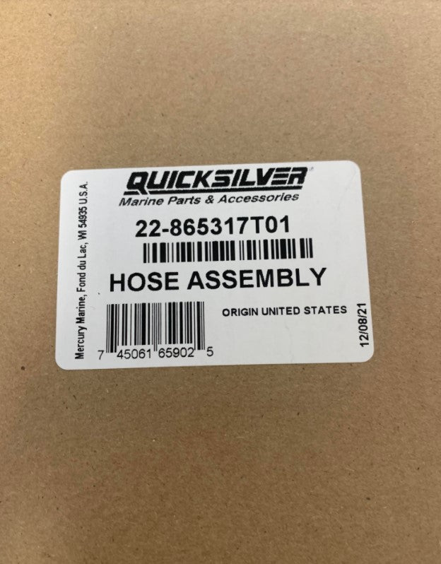 * 865317T01 Mercury Marine Fitting Hose Assembly 150F -Modern Boat Sales & Service