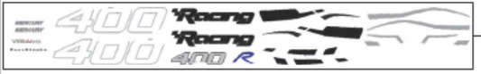 8M0103043 MERCURY MARINE OUTBOARD DECAL SET / 310G -Modern Boat Sales & Service