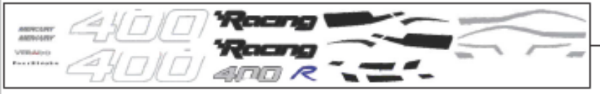 8M0103043 MERCURY MARINE OUTBOARD DECAL SET / 310G -Modern Boat Sales & Service