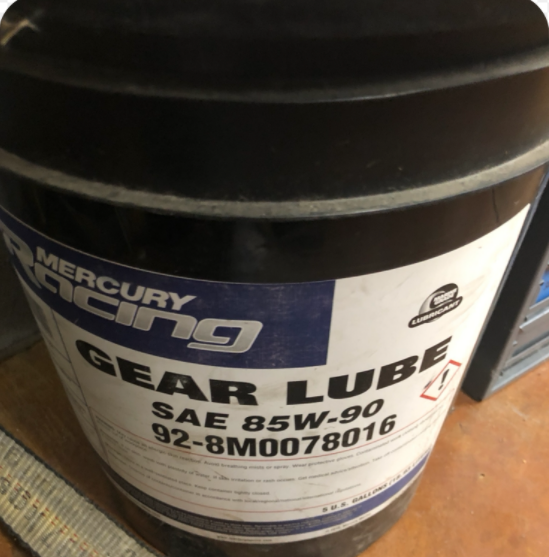 8M0078016 Mercury Marine Outboard Racing Gear Lube 85W-90 5 Gallons/UNDER STAIRS -Modern Boat Sales & Service