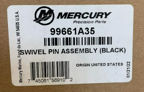 * 99661A35 Mercury Marine Swivel Pin Assembly (black)/330B -Modern Boat Sales & Service