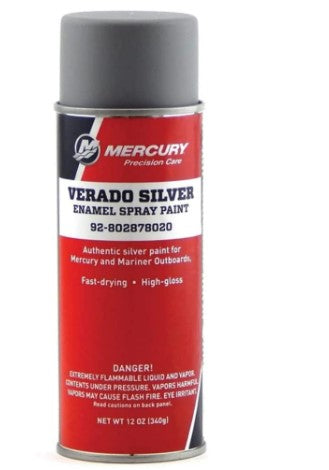 * 802878020 Mercury Marine Verado Silver Enamel Spray Paint/430D/430D