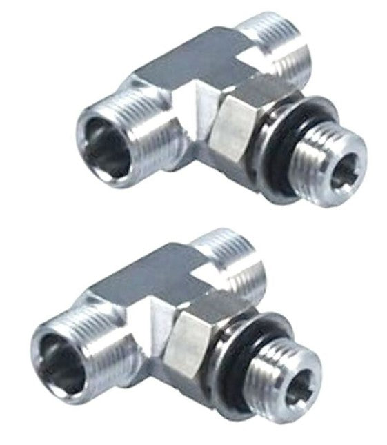 * HF6005 Hydraulic Fitting ORB TEE 3/8'' TUBEE HRZ (PACK OF 2) -Modern Boat Sales & Service