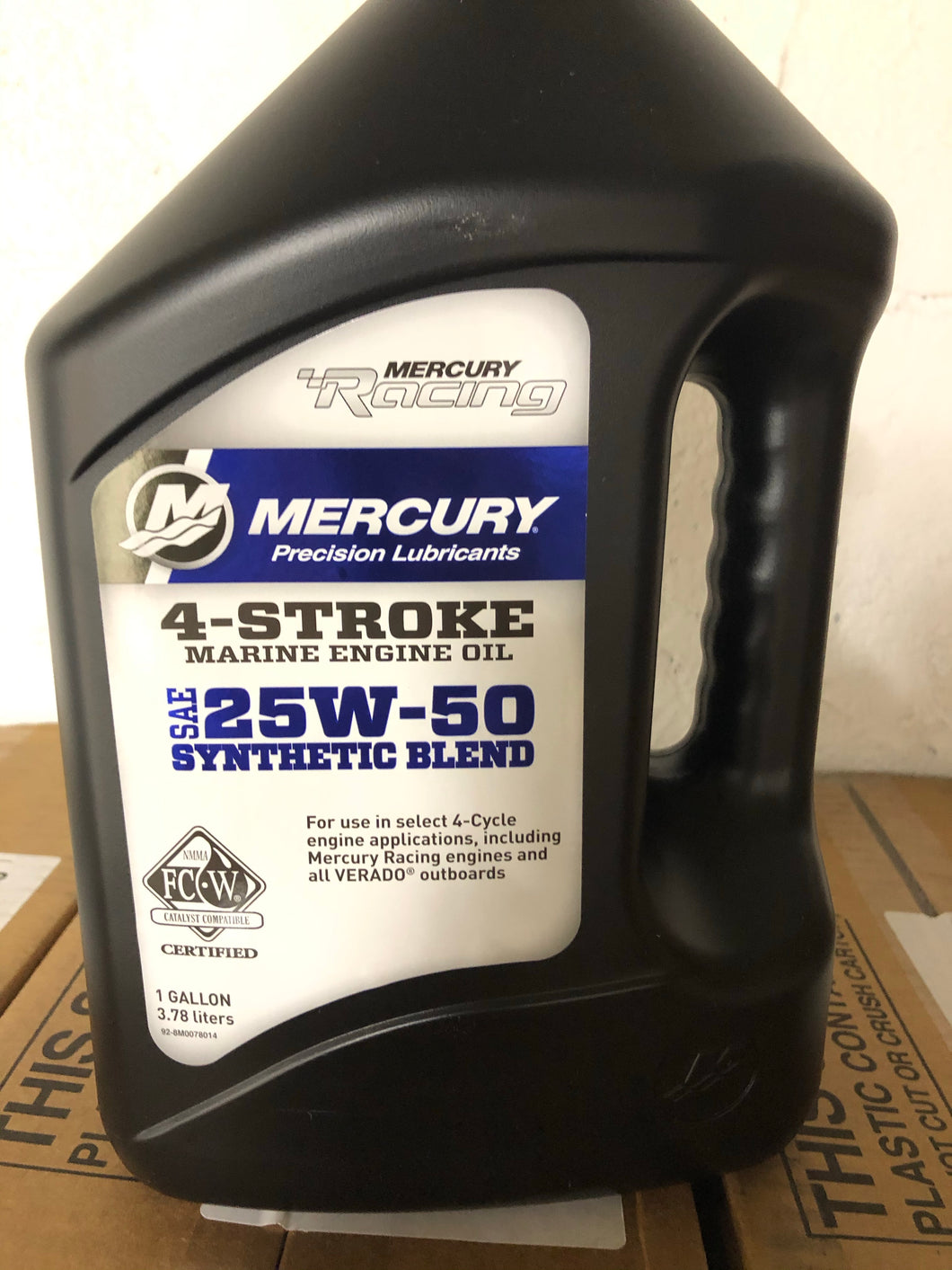 3 Gallon 8M0078014 Mercury Marine Outboard Racing Mercury 25W50 4 Stroke Marine Engine Oil 92-8M0078014/WW