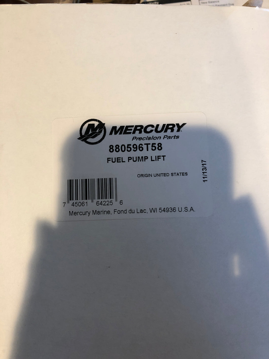 880596T58 Mercury Marine Outboard Fuel Pump Lift / 240B -Modern Boat Sales & Service