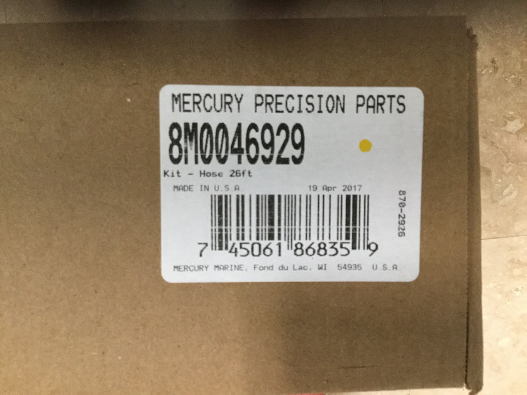 * 8M0167296 Mercury Marine Outboard Hose Kit 26' SS 8M0046929 / WHITE WALL -Modern Boat Sales & Service