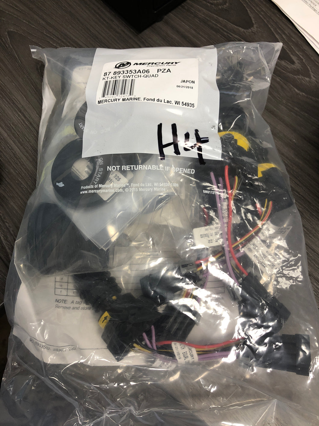 * 893353A06 Mercury Marine Outboard Engine Key Switch Kit - Quad/H4 -Modern Boat Sales & Service