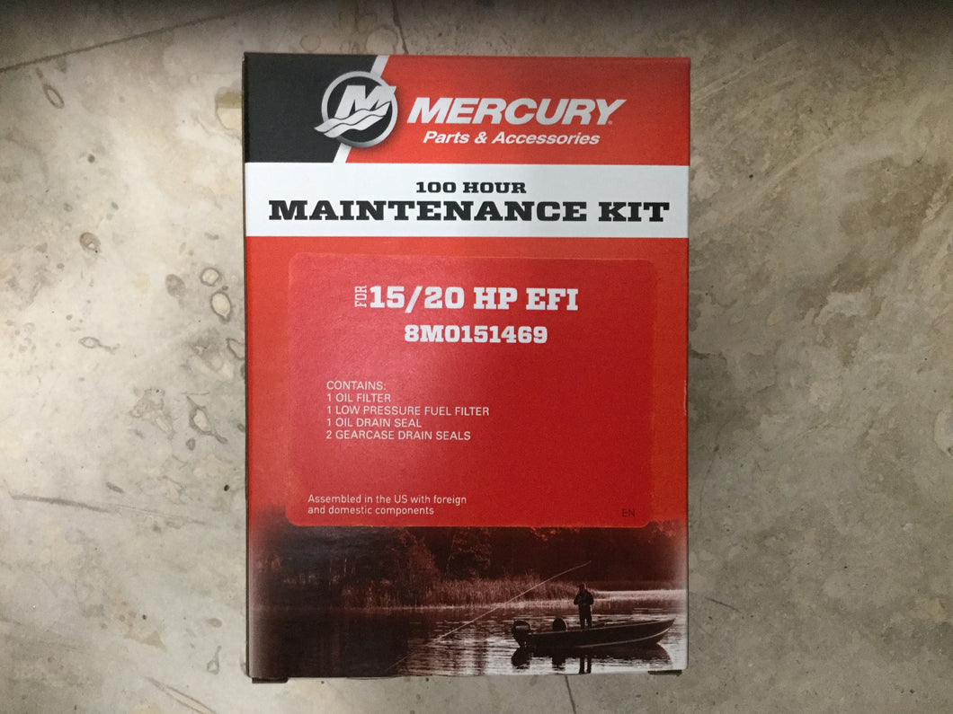 * 8M0151469 Mercury Marine 100 HR SERVICE KIT FOR 15/20 HP EFI/385E -Modern Boat Sales & Service
