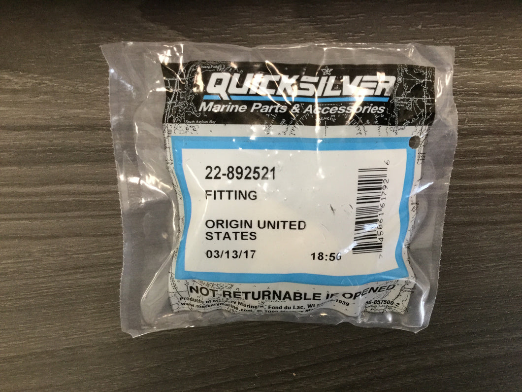 * 892521 Mercury Marine Outboard Fitting/B3/P -Modern Boat Sales & Service