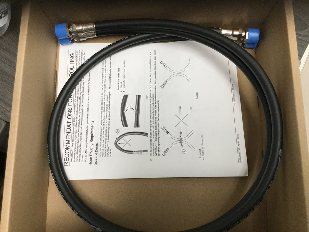 * 8M0167283 / 8M0046916 Mercury Marine Outboard Helm to Cylinder Steering Hose Kit 4FT SS -Modern Boat Sales & Service