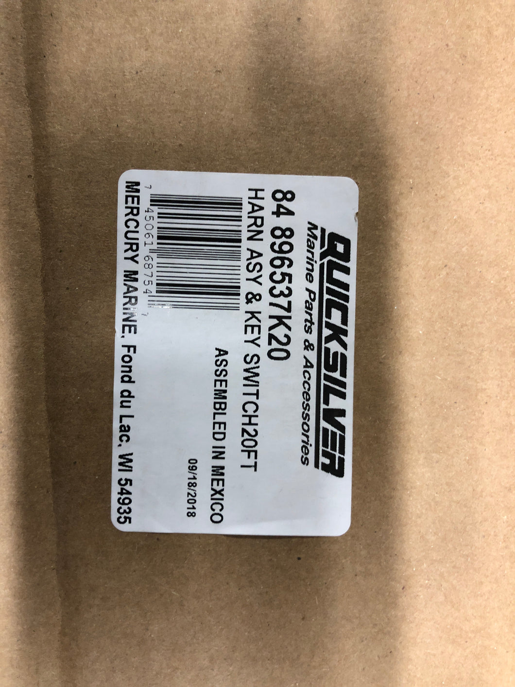 * 896537K20 Mercury Marine Outboard Engine Quicksilver Harness/Key Switch / E4 -Modern Boat Sales & Service