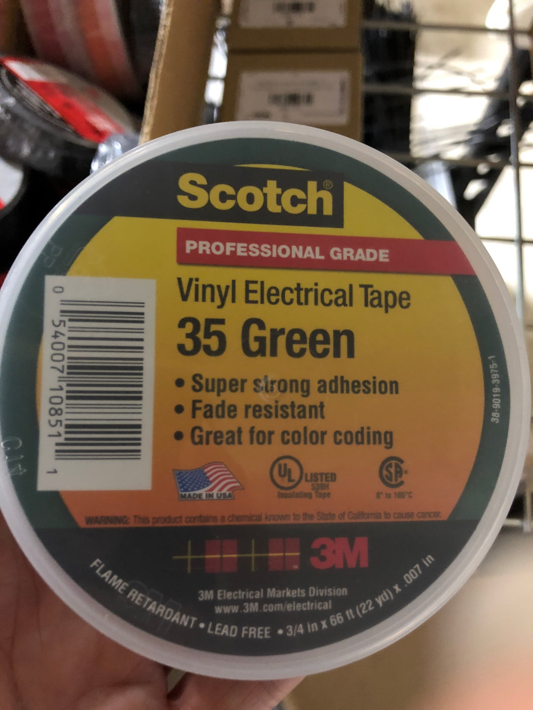 Electrical Tape Green 105X 3/4