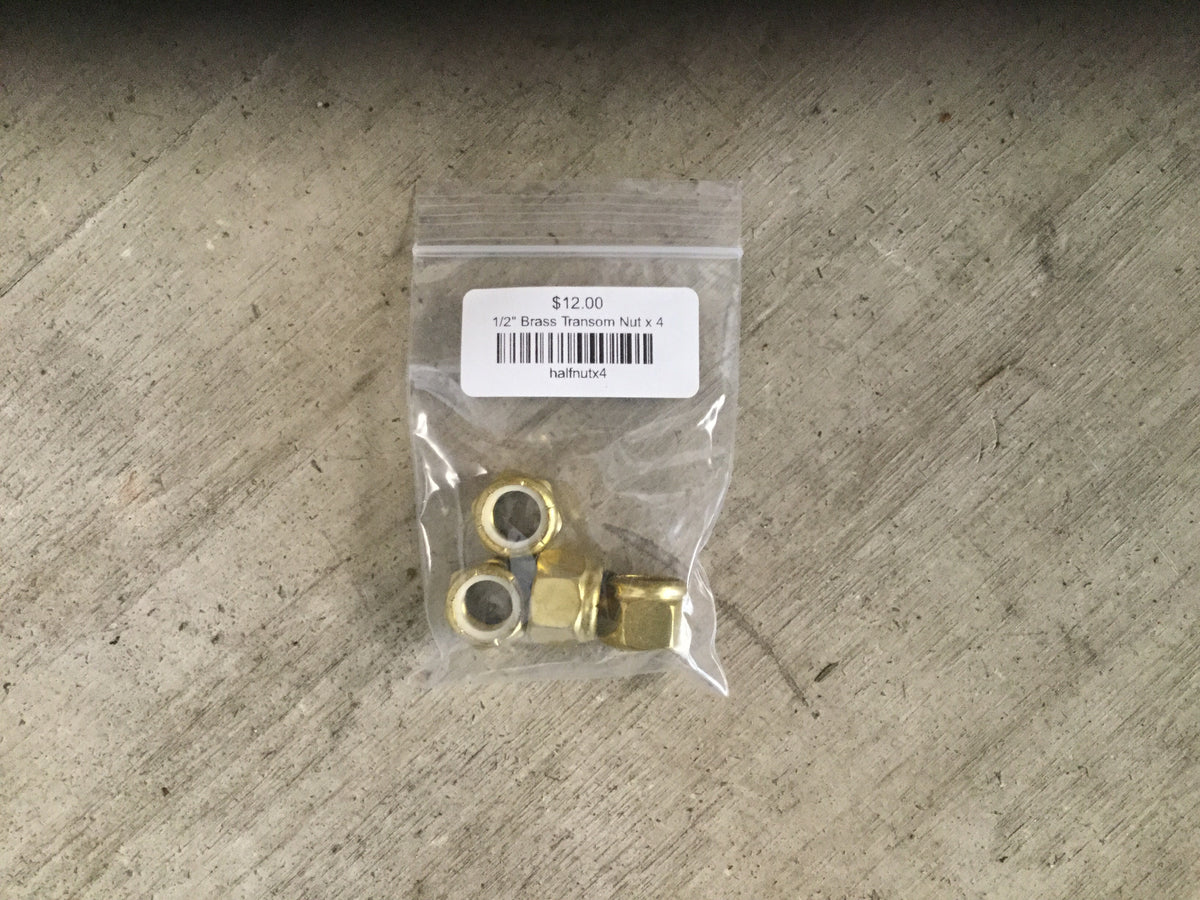 1/2" Brass Transom Nut LOCKING - FINE THREAD (PACK OF 4) / 290C -Modern Boat Sales & Service