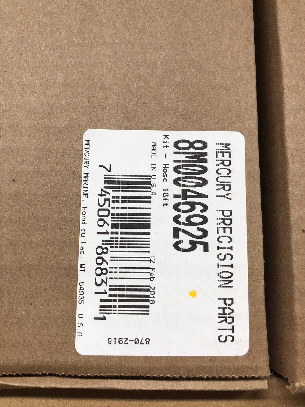 * 8M0167292 Mercury Marine Outboard Hose Kit 18' 8M0046925/ WHITE WALL -Modern Boat Sales & Service
