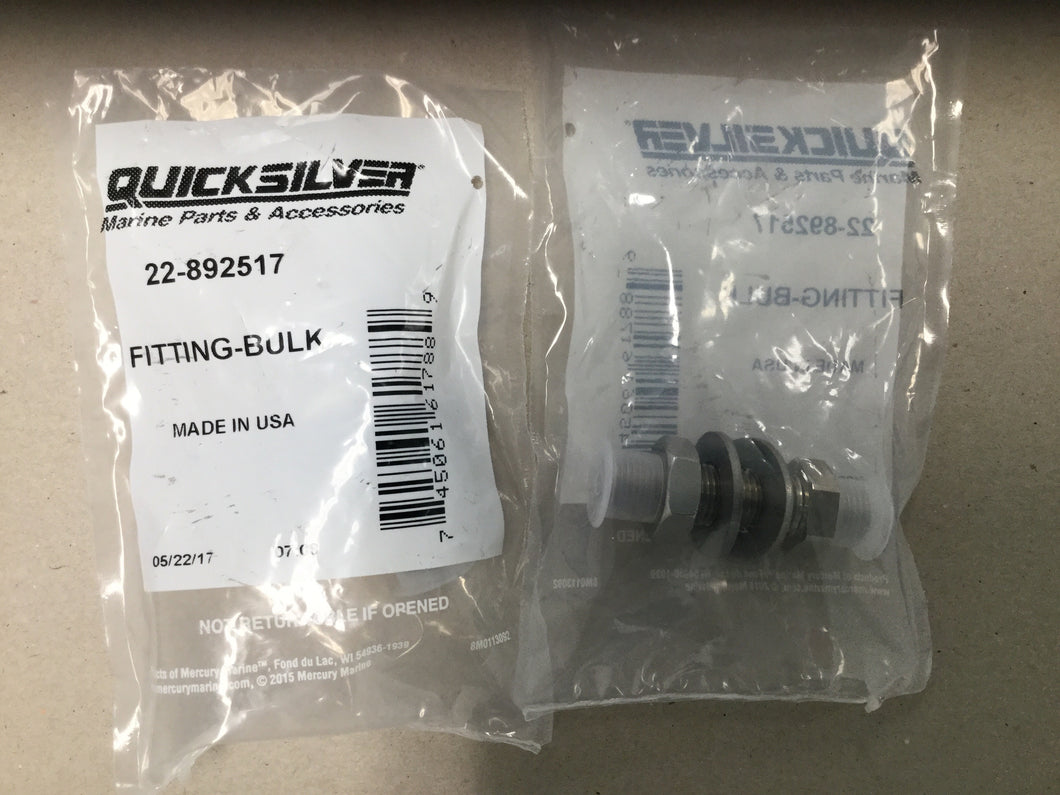 * 892517 mercury marine bulhead fitting Fitting - bulk /B3/M -Modern Boat Sales & Service