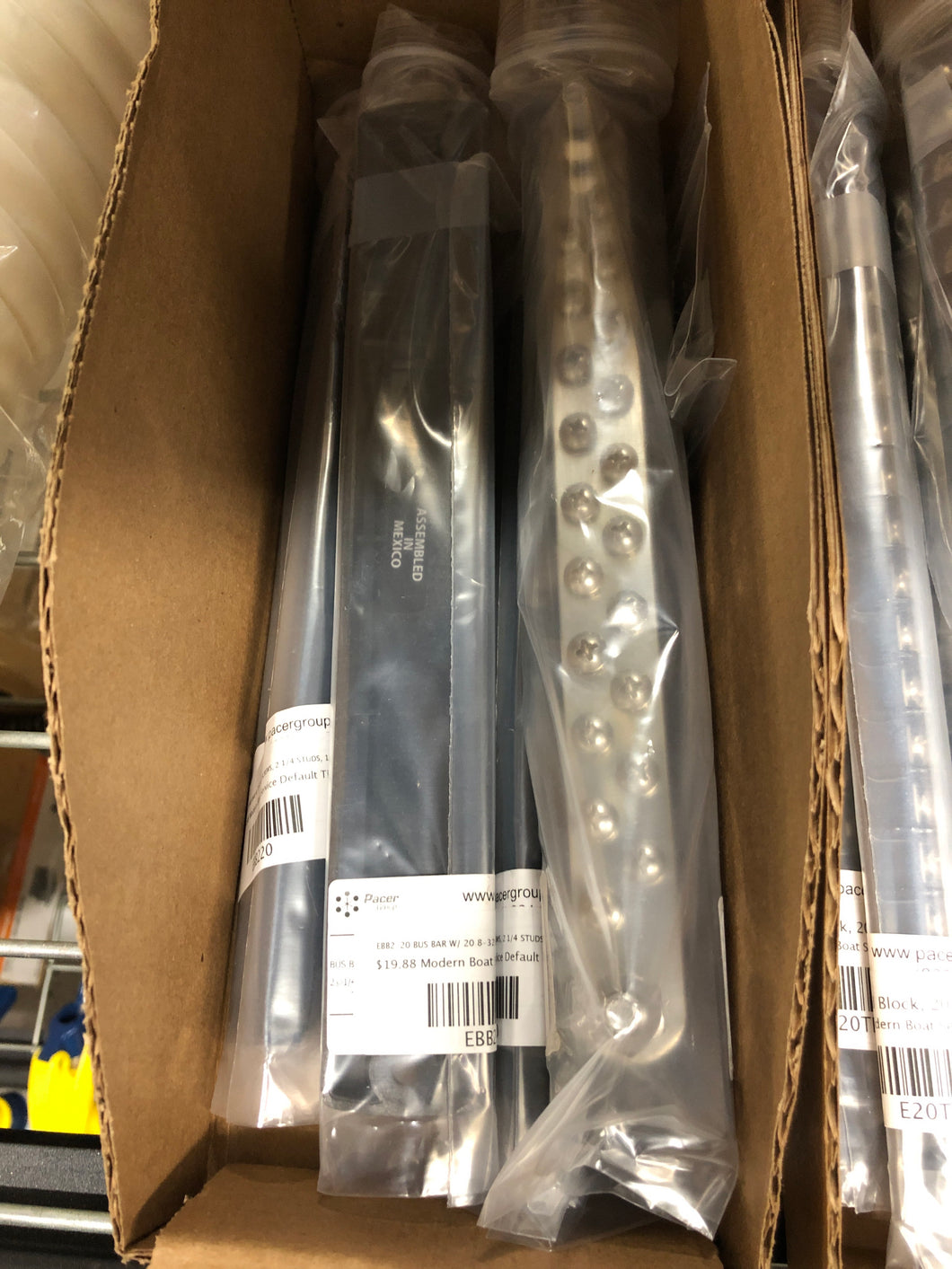 EBB2-20 BUS BAR W/ 20 8-32 SCREWS, 2 1/4 STUDS, 150A -Modern Boat Sales & Service