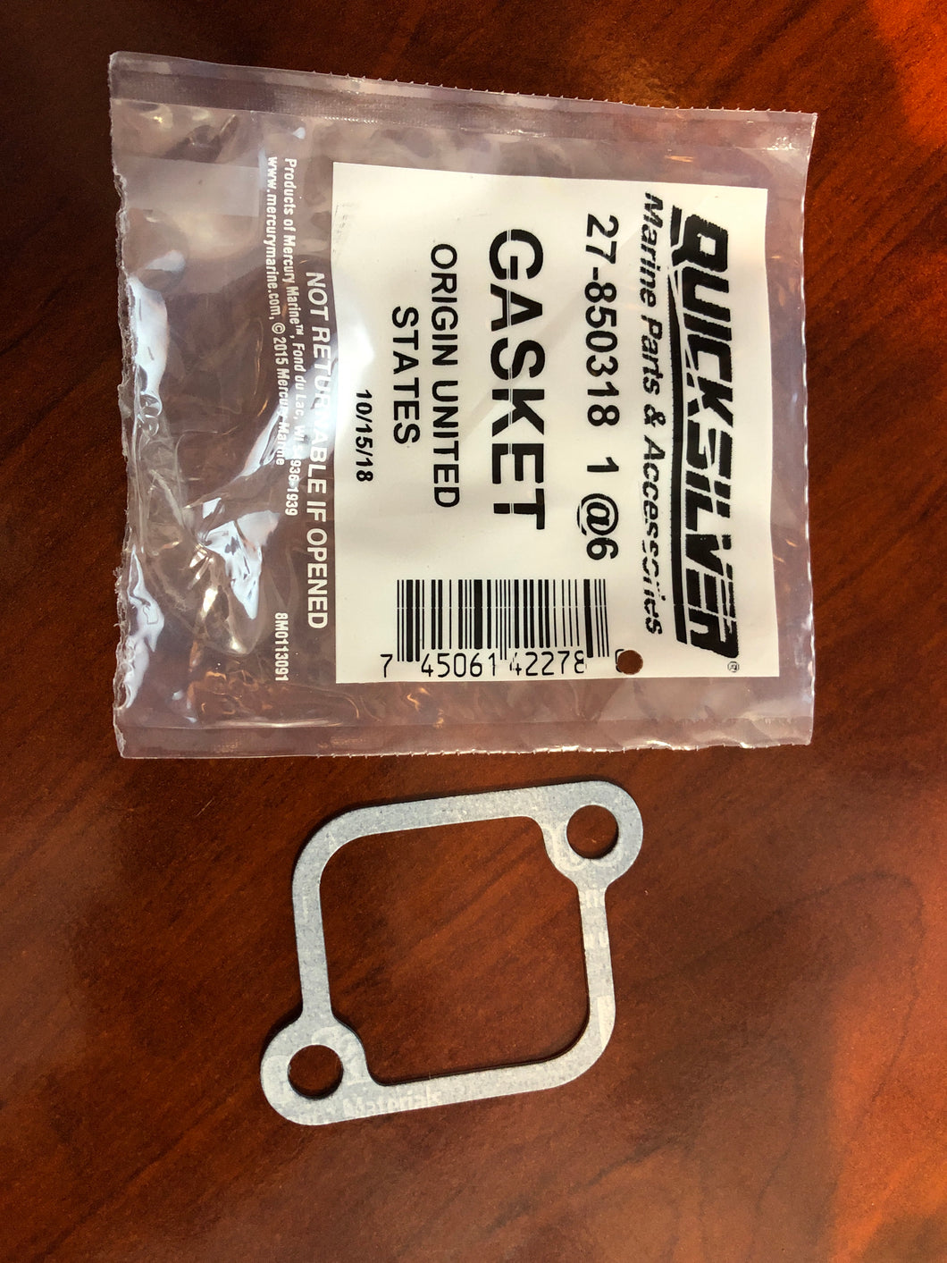 * 8503181 Mercury marine Outboard Quicksilver Gasket x 1/Drawer #339 -Modern Boat Sales & Service