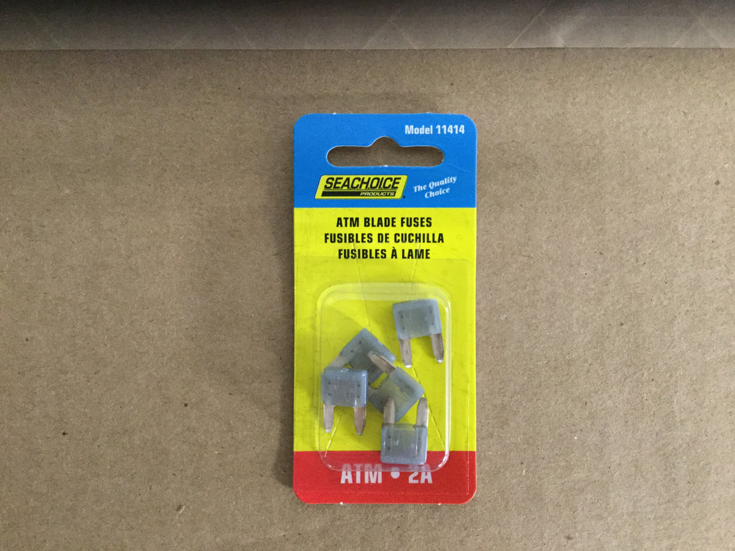 11414 2 Amp ATM Blade Fuses x 5 pack/W4