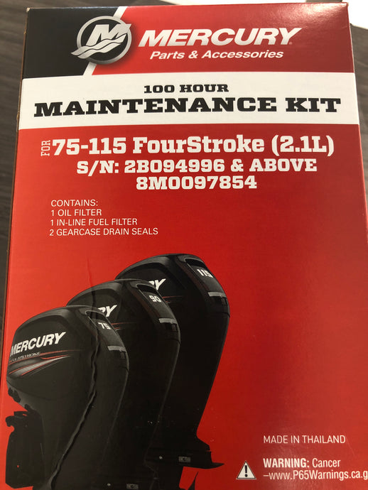 #8M0097854 Mercury Marine 75-115 FourStroke 100hr Maintenance Kit/390F