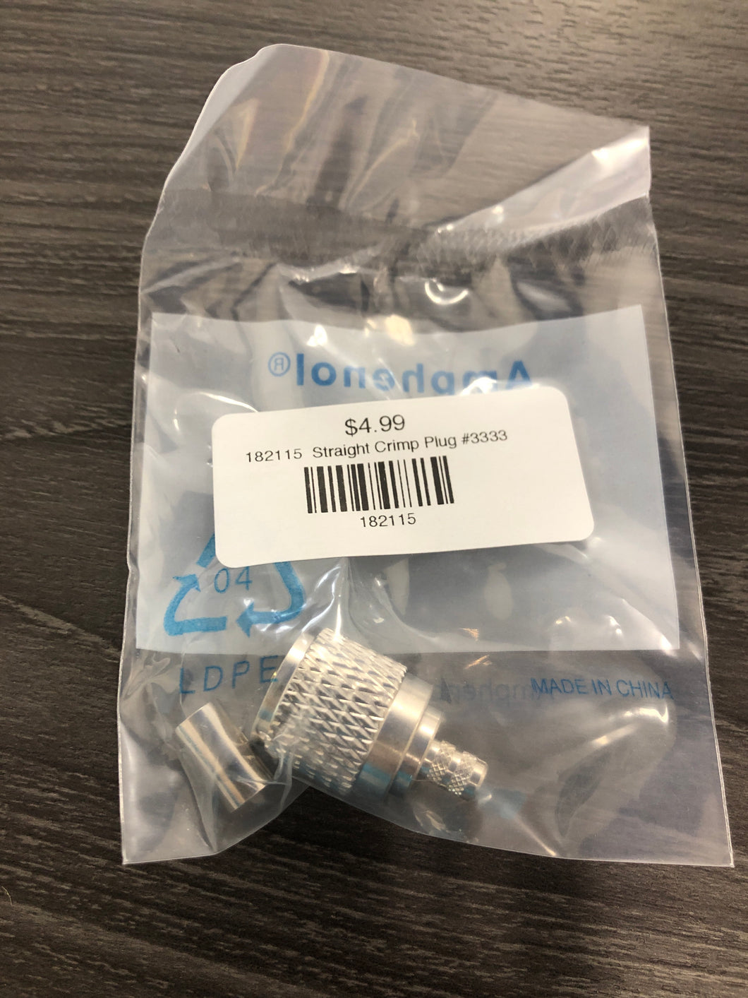 182115  Straight Crimp Plug #3333