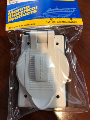* HBL74CM25WOAW White Hubbell Lift Cover Plate / J4 -Modern Boat Sales & Service