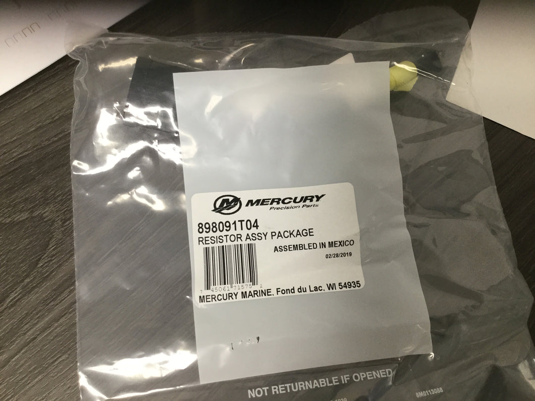* 898091T04 Mercury Marine Resistor Assy/H4 -Modern Boat Sales & Service