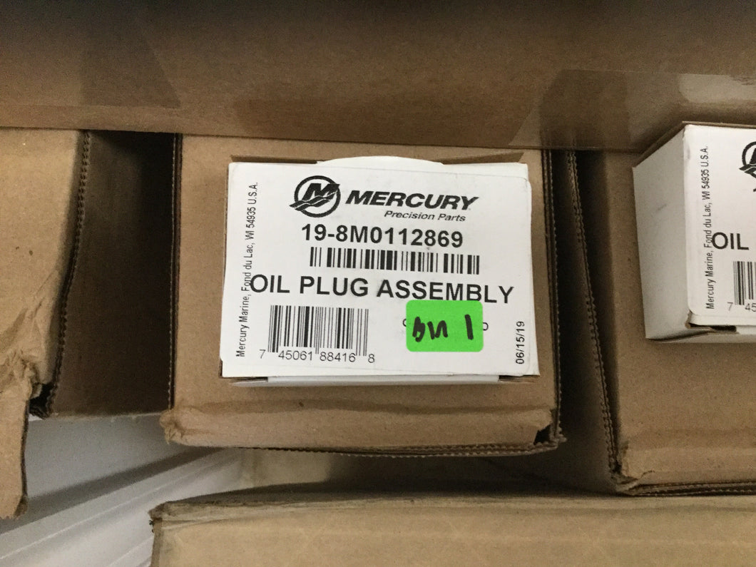 #8M0112869 Mercury Marine Outboard Oil Plug Assembly/200B