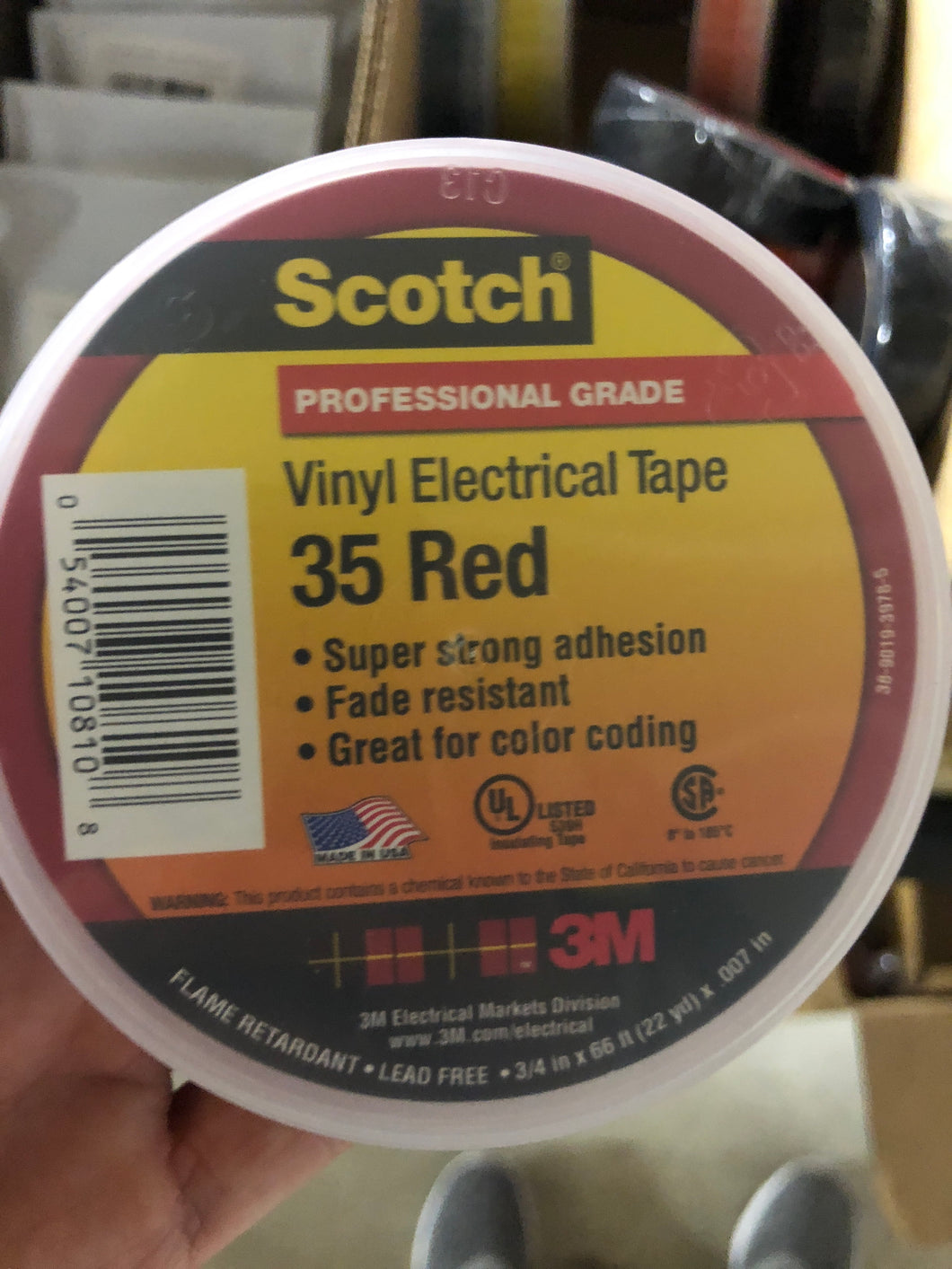 Electrical Tape Red 105X 3/4