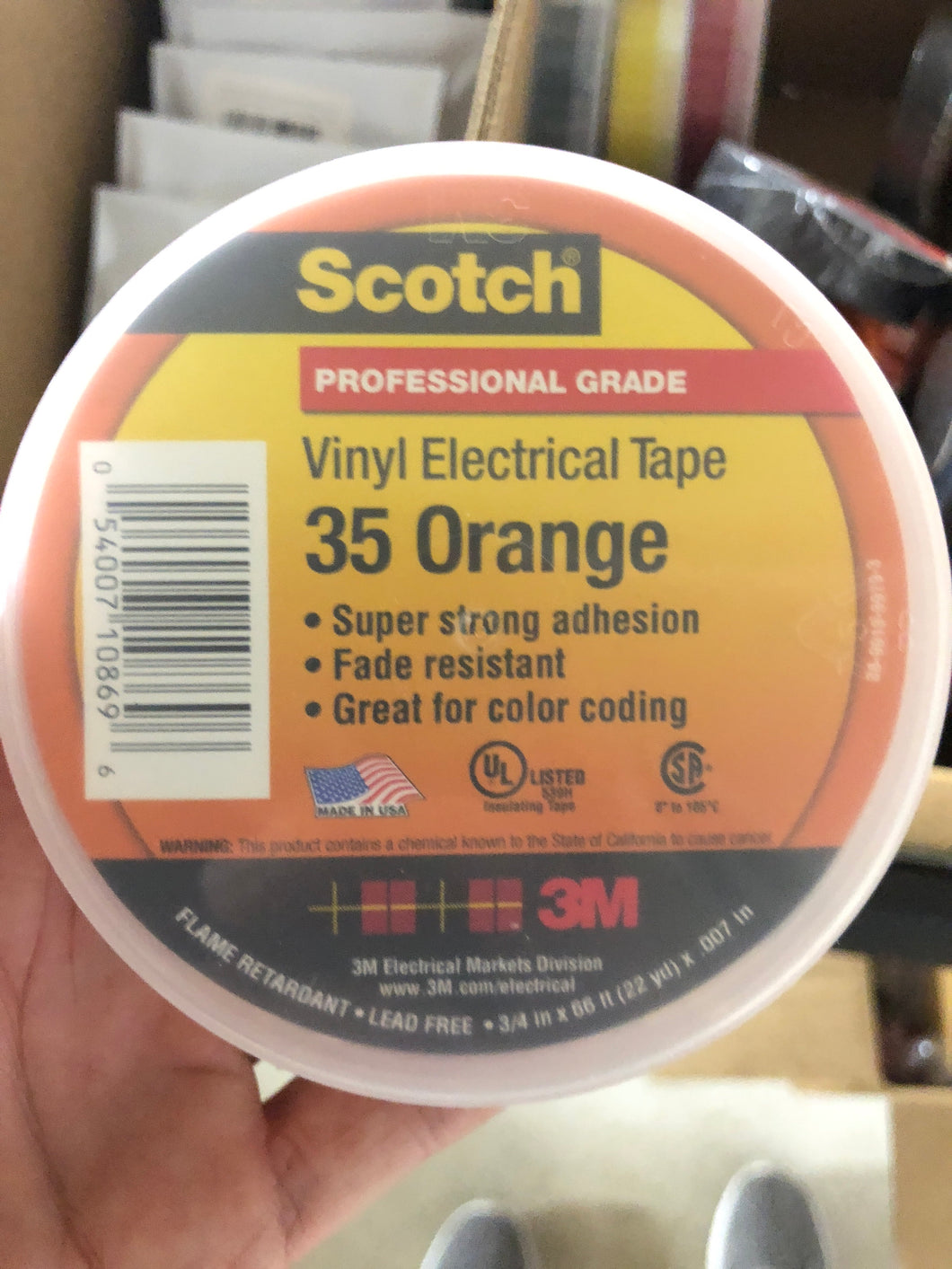 Electrical Tape Orange 105X 3/4