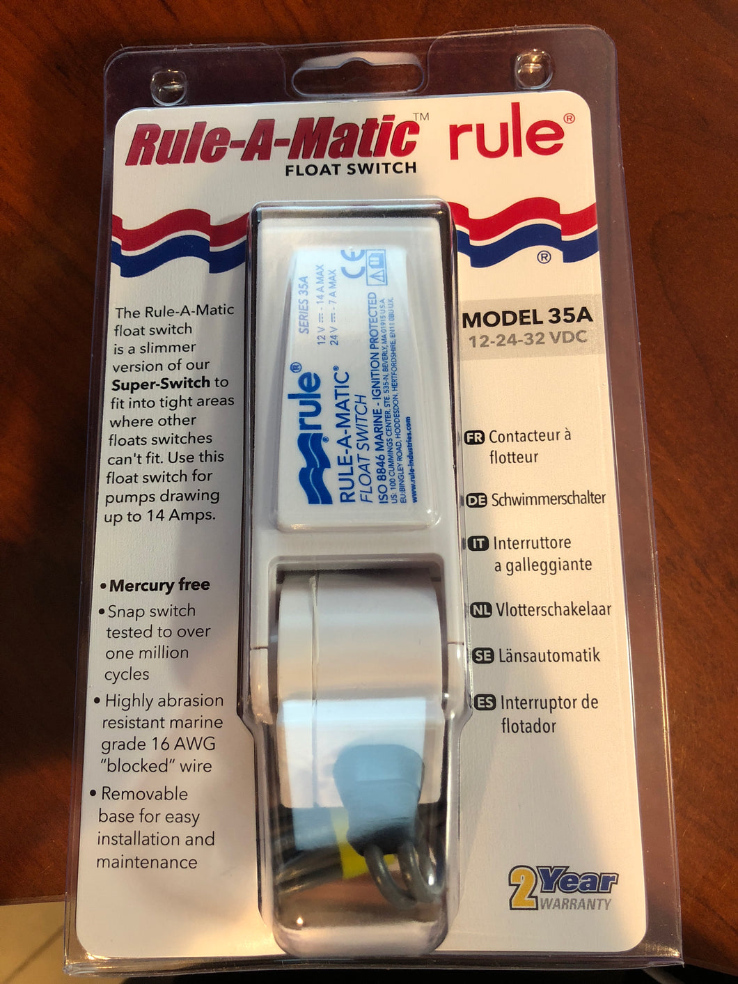 Rule-A-Matic 29-35A Float Switch / I2 -Modern Boat Sales & Service