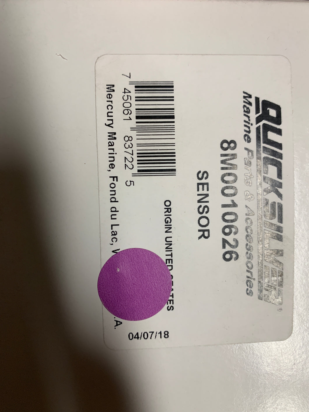 * 8M0010626 Mercury Marine Sensor IN LINE VERADO/G2 -Modern Boat Sales & Service